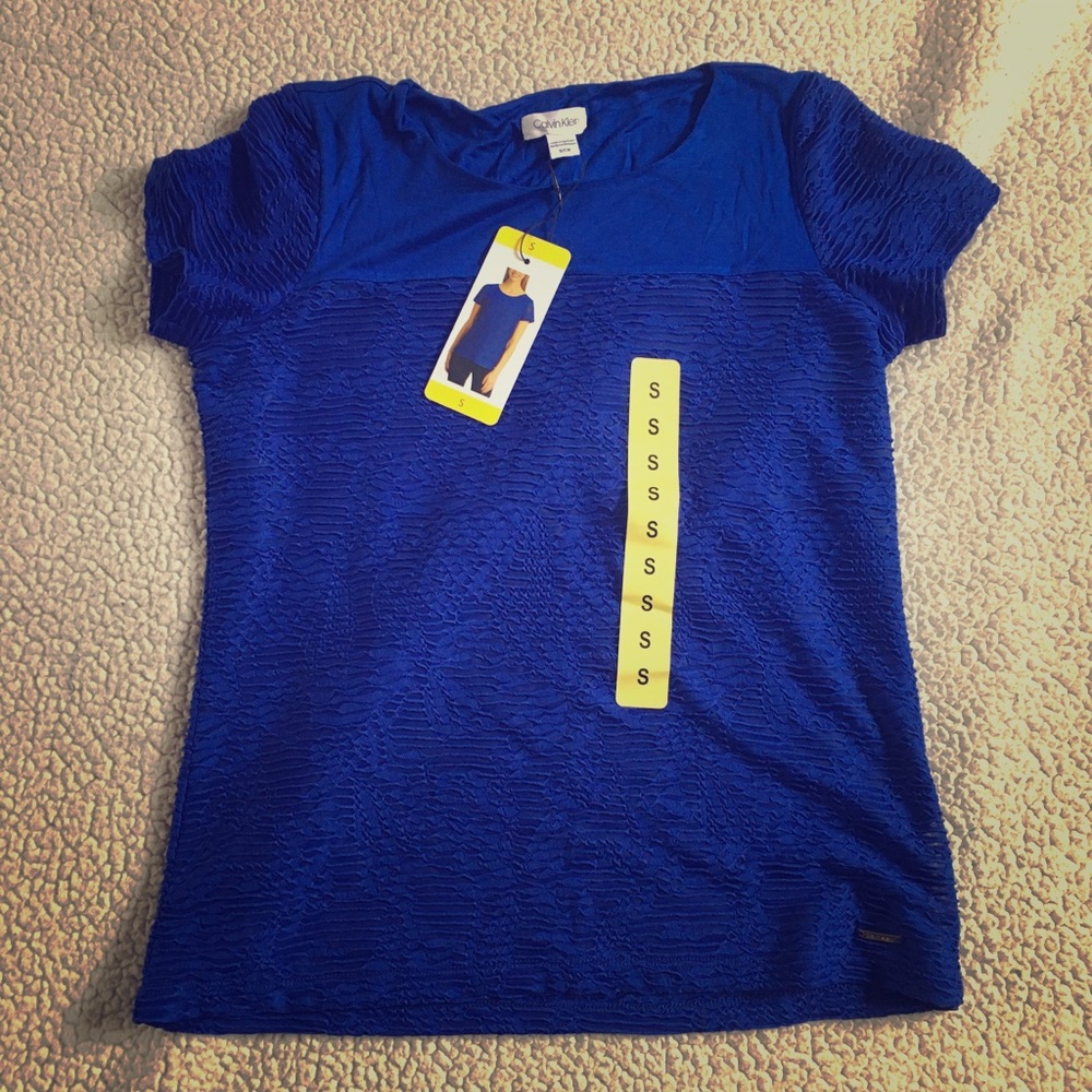 Calvin Klein blue short sleeve NWT.